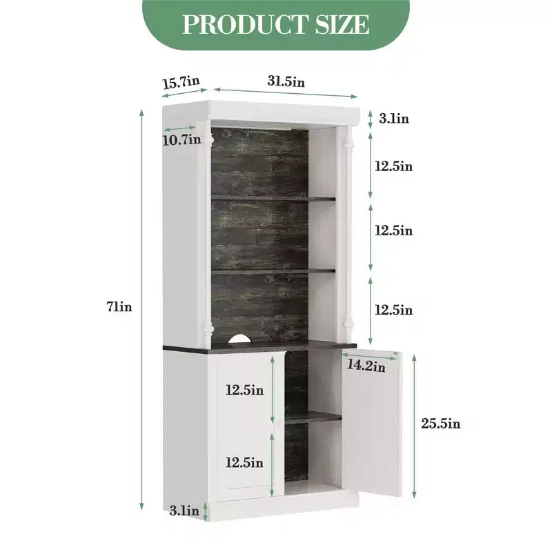 Armoire de cuisine avec éclairage LED et huche de rangement haute