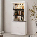 Armoire de cuisine avec éclairage LED et huche de rangement haute