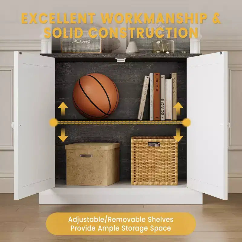 Armoire de cuisine avec éclairage LED et huche de rangement haute