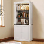 Armoire de cuisine avec éclairage LED et huche de rangement haute