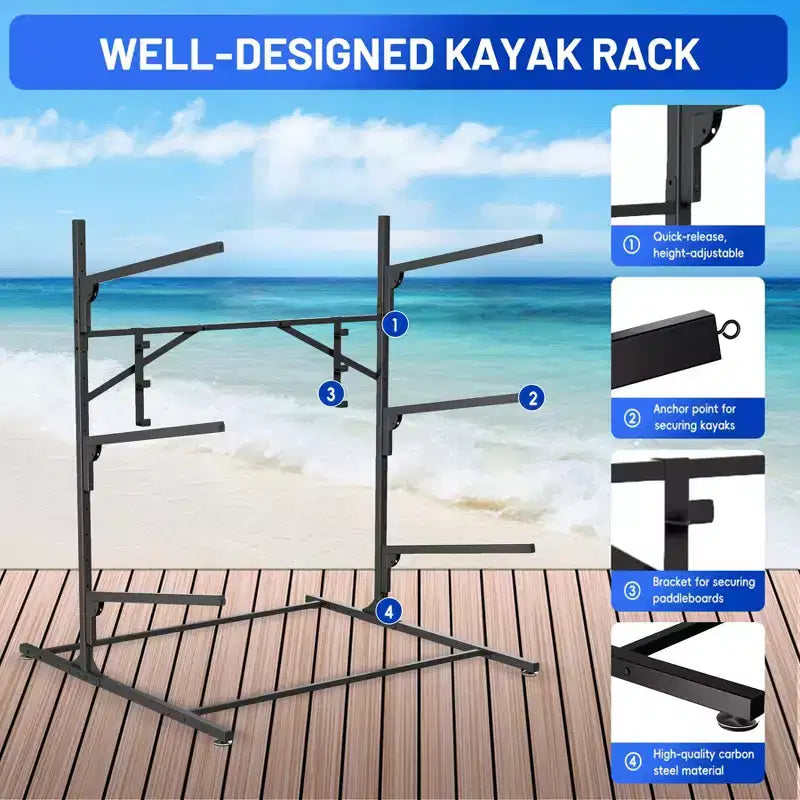 Support de rangement lourd pour kayak