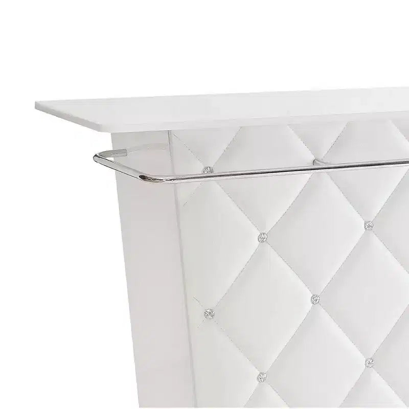 Table de bar rembourrée en similicuir stylée