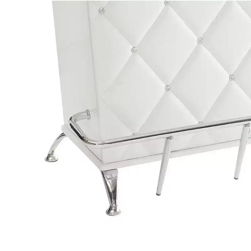 Table de bar rembourrée en similicuir stylée