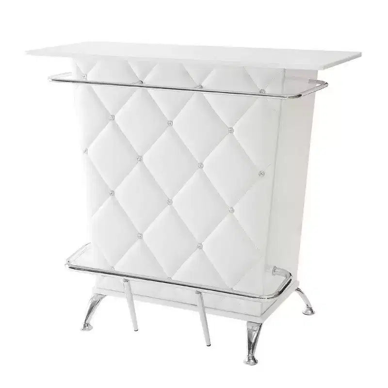 Table de bar rembourrée en similicuir stylée