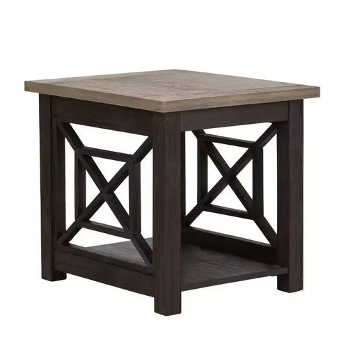 Liberty Furniture Heatherbrook Heatherbrook end table in Charcoal