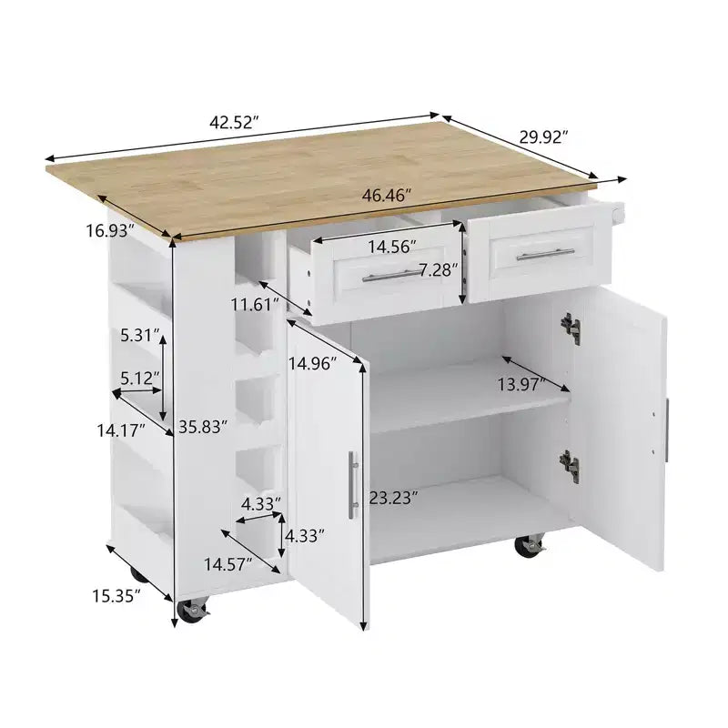 Îlot de cuisine blanc