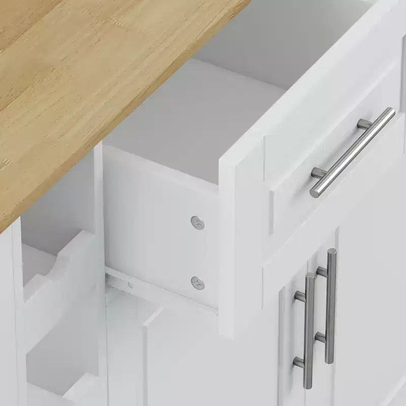 Îlot de cuisine blanc