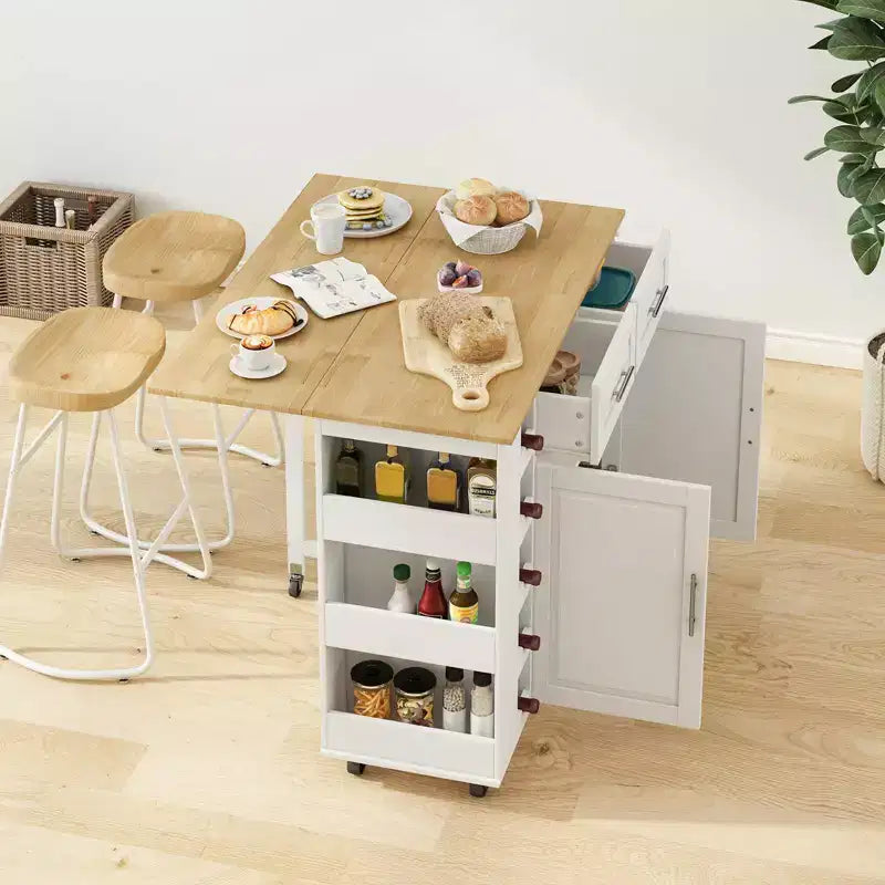 Îlot de cuisine blanc