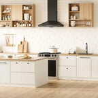 Meuble haut cannelé moderne avec porte coulissante