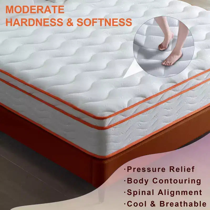 Matelas hybride double, respirant, anti-pression