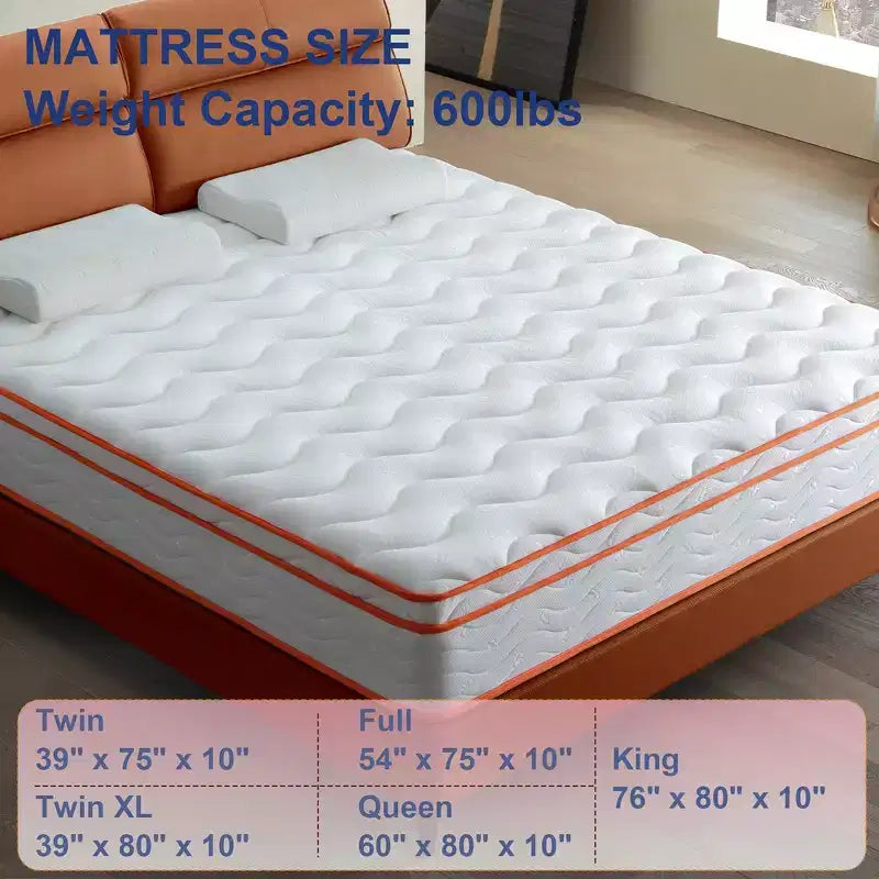 Matelas hybride double, respirant, anti-pression