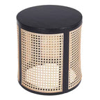 Table d'appoint ronde en rotin