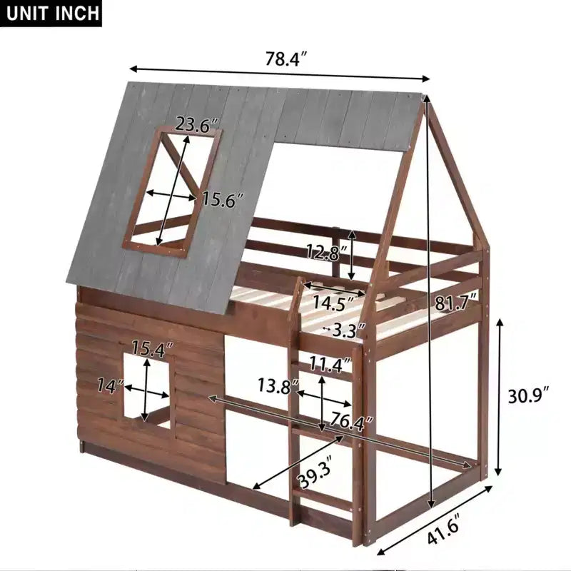 Lit superposé cabane
