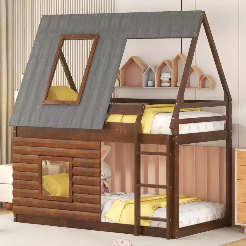 Lit superposé cabane