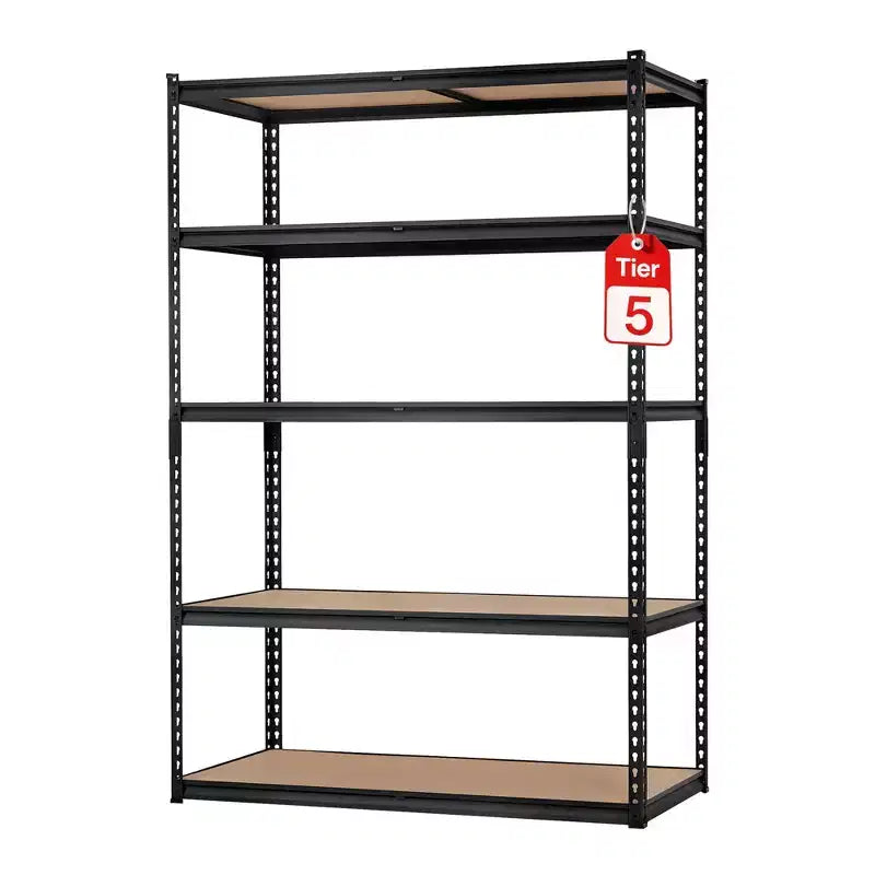 Garage Storage Shelves 5 Tiers Heavy Duty Storage Shelving Racks with 2500 LBS Capacity 48 L x 18 in W x 72 in H Metal Adjustable Shelving Unit
