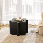 MAYEERTY 1 Pack Modular Puzzle Side Table MGO Artistic End Table for Indoor Outdoor Living Room Patio