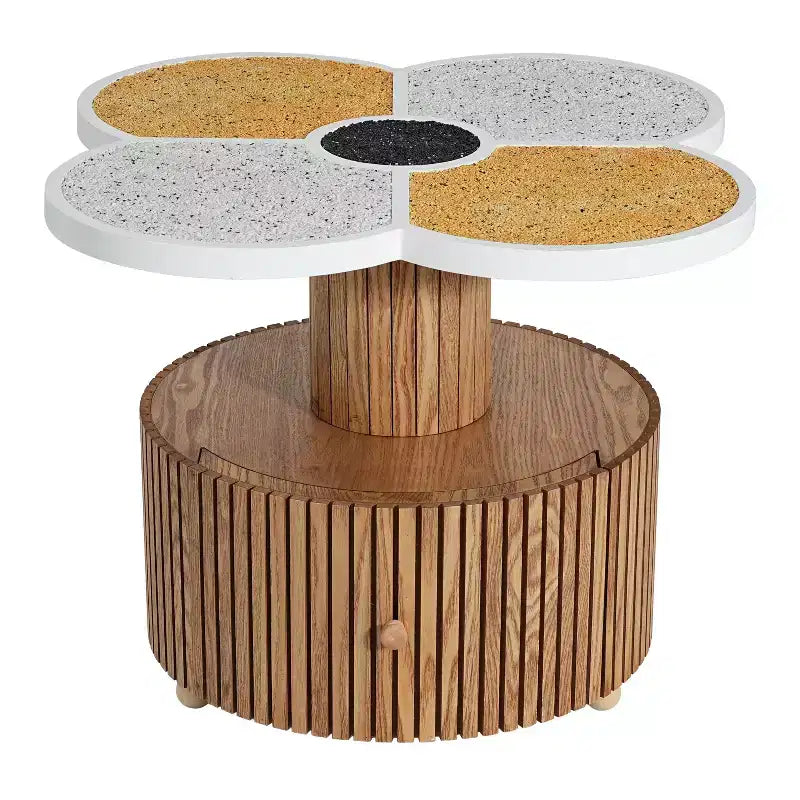 Table d'appoint artistique trèfle à quatre feuilles