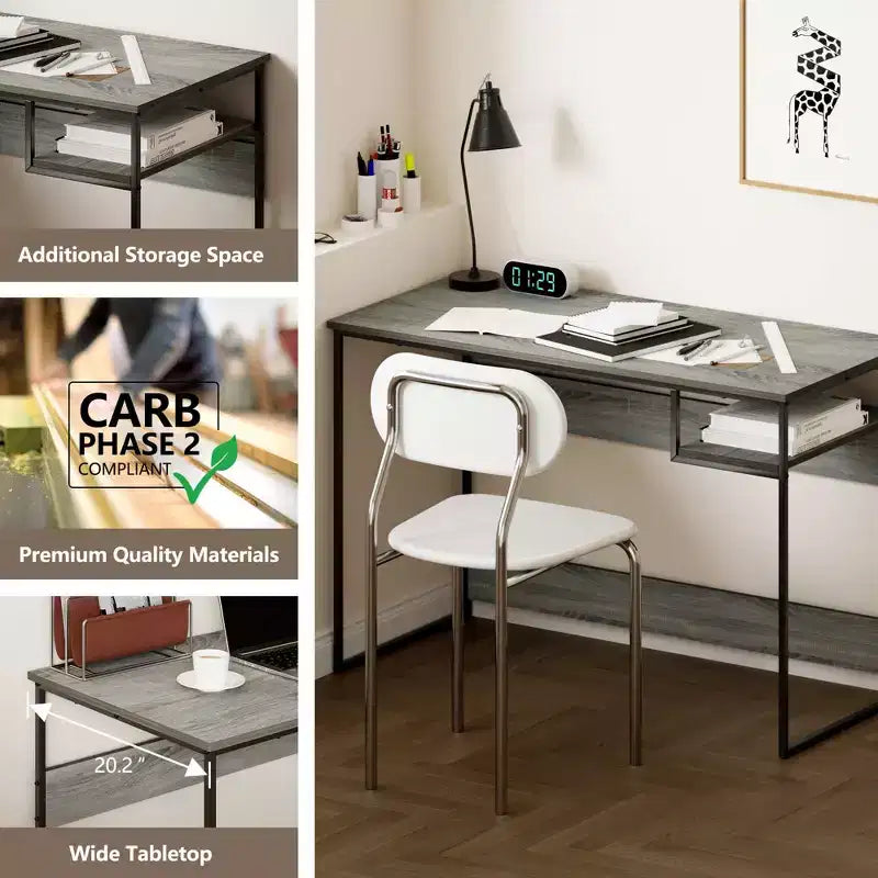 Bureau informatique avec compartiment de rangement
