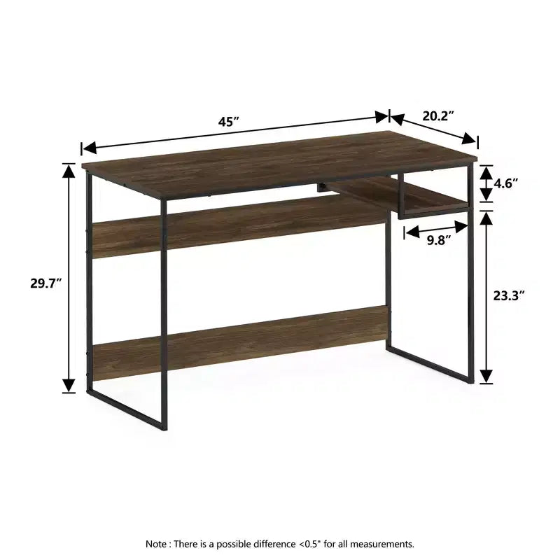 Bureau informatique avec compartiment de rangement