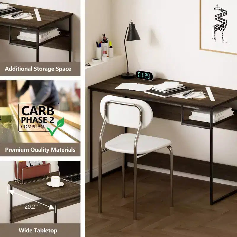 Bureau informatique avec compartiment de rangement