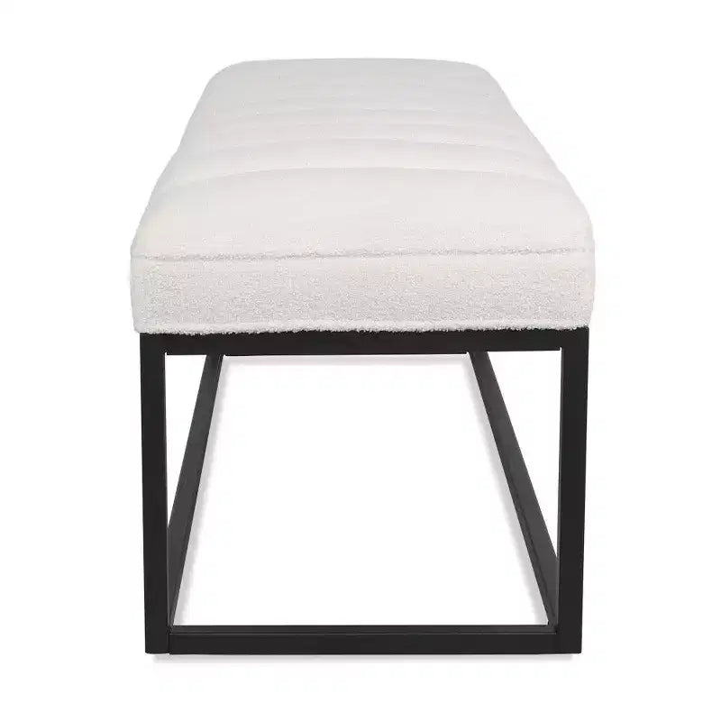 Banc en cuir rembourré