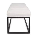 Banc en cuir rembourré