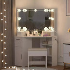 Coiffeuse d'angle avec miroir