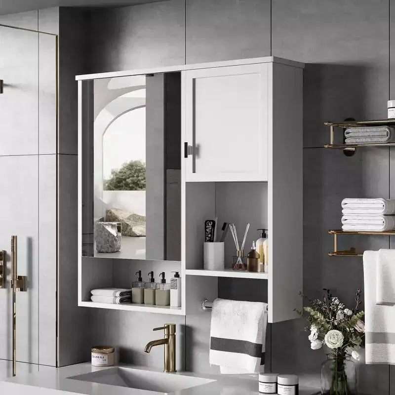 Armoire de rangement de salle de bain avec miroir