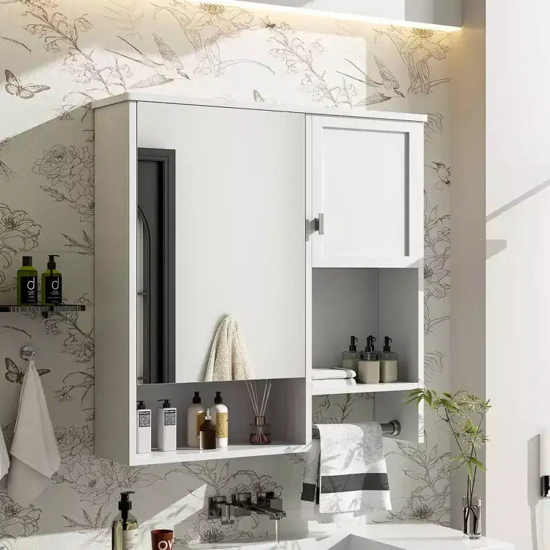 Armoire de rangement de salle de bain avec miroir