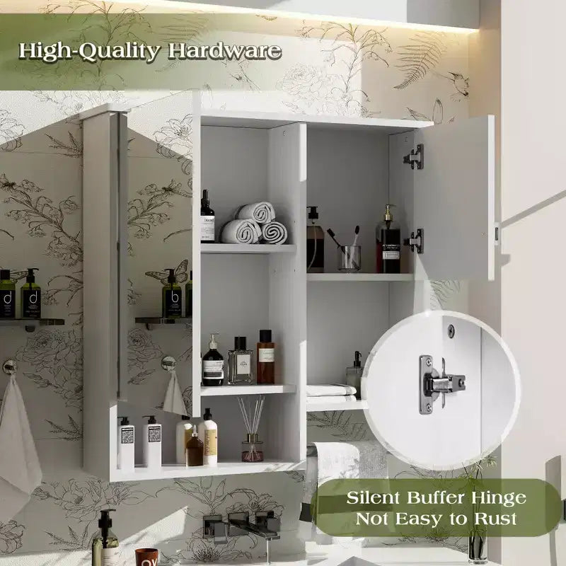 Armoire de rangement de salle de bain avec miroir