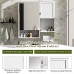 Armoire de rangement de salle de bain avec miroir