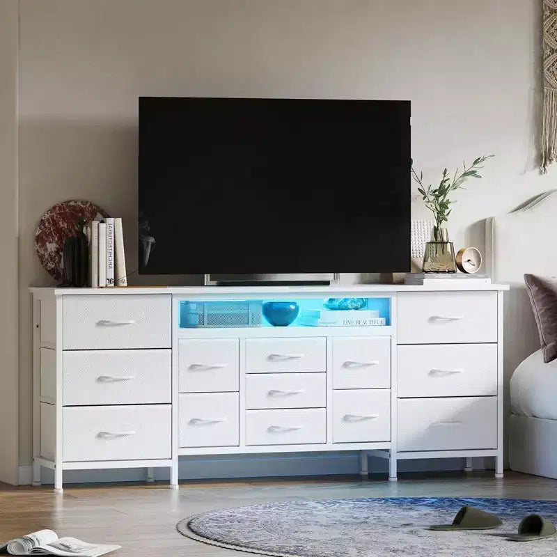 Meuble TV long à tiroirs