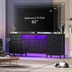 Meuble TV long à tiroirs