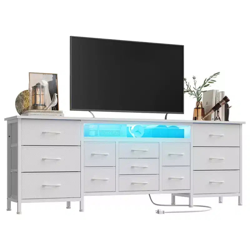 Meuble TV long à tiroirs