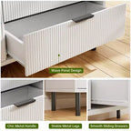 Commode à double tiroir cannelé