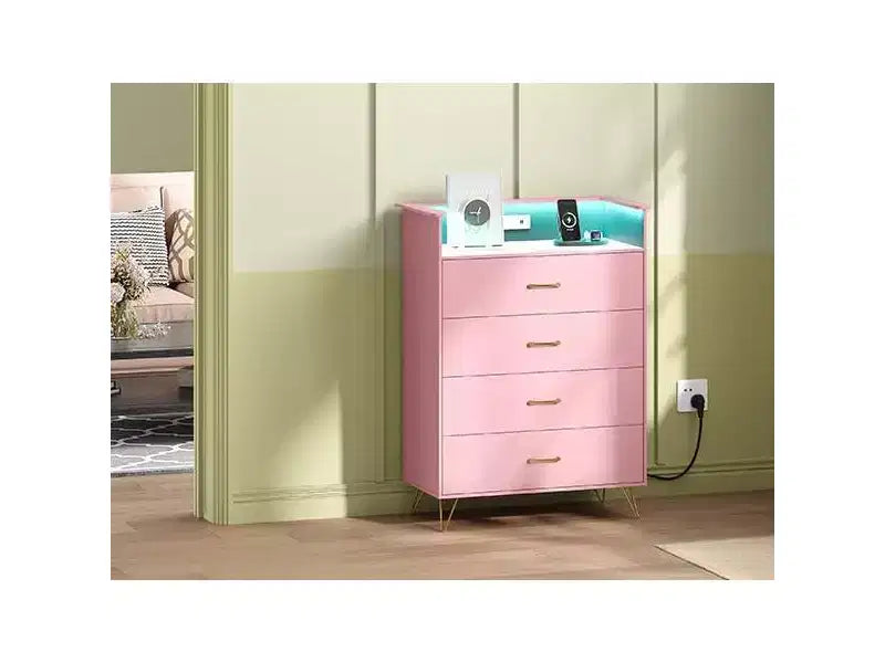 Commode en bois Smart Drawer avec lumières LED