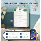 Commode en bois Smart Drawer avec lumières LED