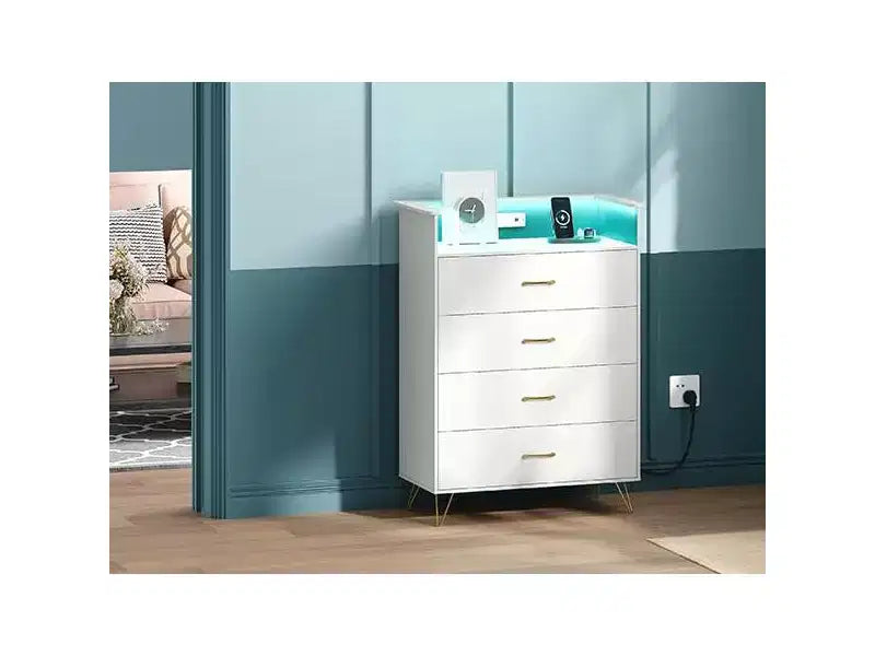 Commode en bois Smart Drawer avec lumières LED