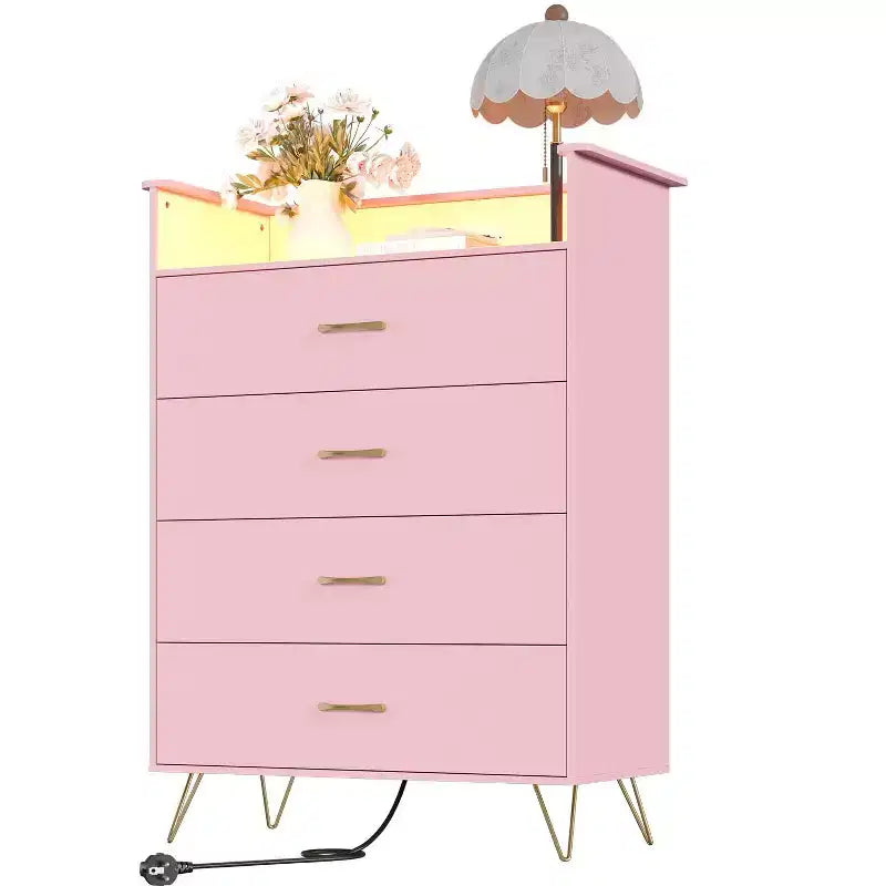 Commode en bois Smart Drawer avec lumières LED