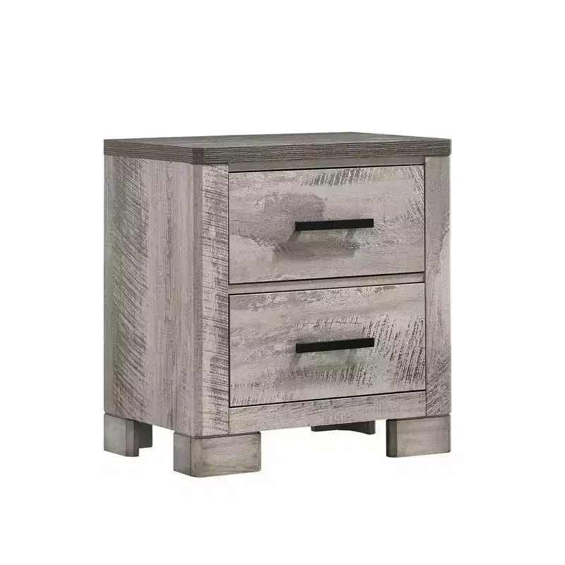Table de chevet grise avec tiroir