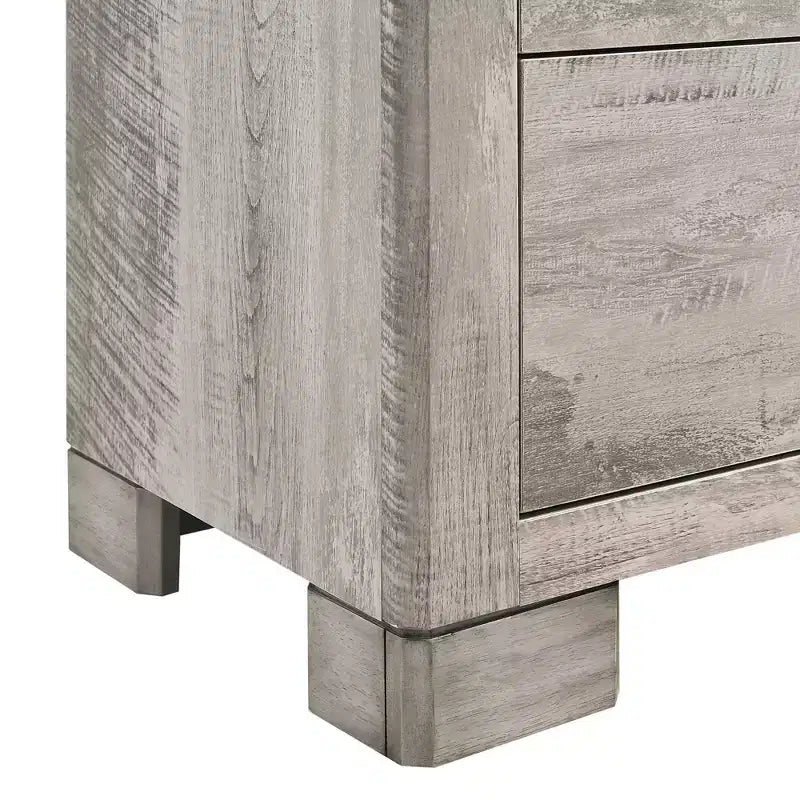 Table de chevet grise avec tiroir