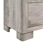 Table de chevet grise avec tiroir