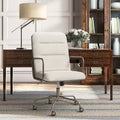 Chaise de bureau moderne crème/blanc