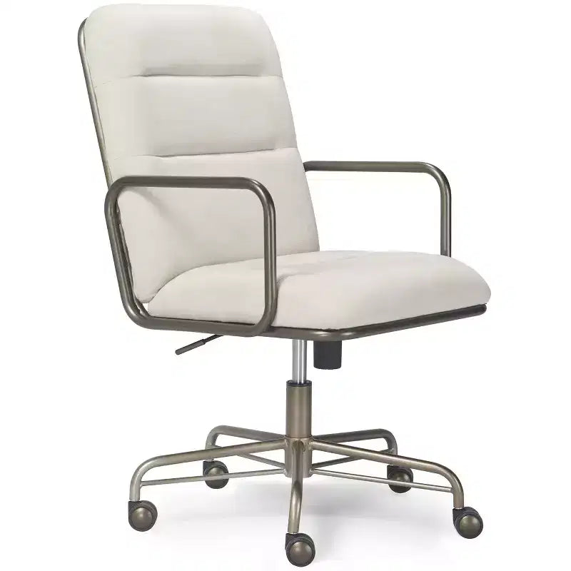 Chaise de bureau moderne crème/blanc