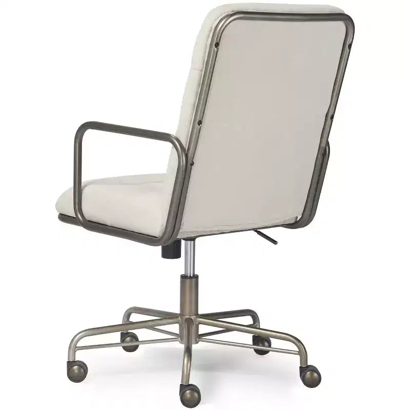 Chaise de bureau moderne crème/blanc
