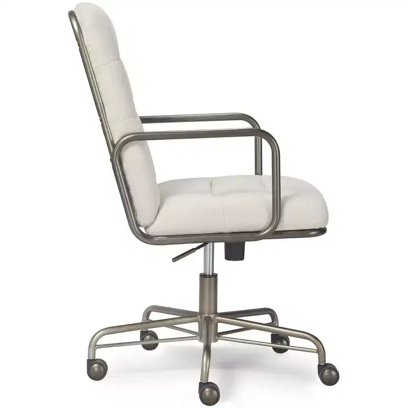 Chaise de bureau moderne crème/blanc