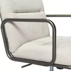 Chaise de bureau moderne crème/blanc