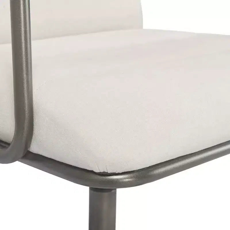 Chaise de bureau moderne crème/blanc