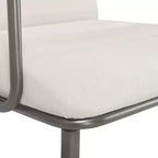 Chaise de bureau moderne crème/blanc
