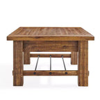 Table basse industrielle en bois brun foncé